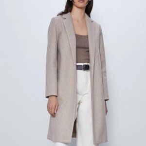 Zara Coat with Lapel Collar